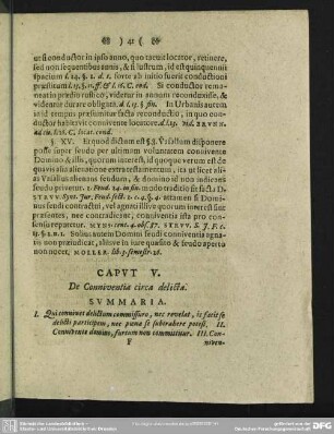 Caput V. De Conniventia circa delicta