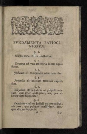 Fvndamenta Ratiociniorvm.