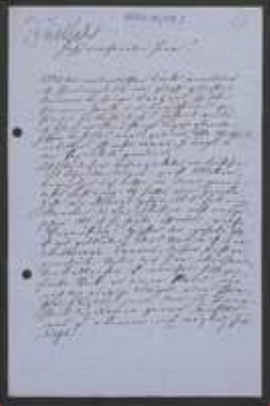 Brief von Andreas Johannes Jäckel an Unbekannt