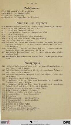 Photographie (Nr. 689-716)