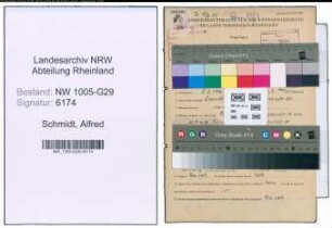 Entnazifizierung Alfred Schmidt , geb. 08.02.1902 (Bahnarbeiter)