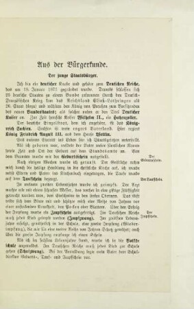 Aus der Bürgerkunde