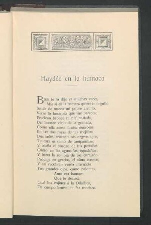 Haydée en la hamaca