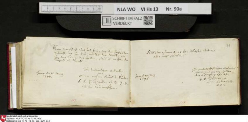 Stammbuch des Ernst Philipp Ludwig Zellmann (1763-1795) aus
                           Braunschweig