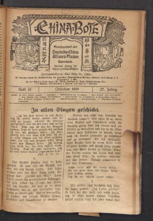 Heft 10. Oktober 1919