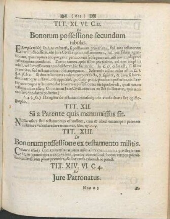 Tit. XI. VI. C. 11. De Bonorum possessione secundum tabulas.