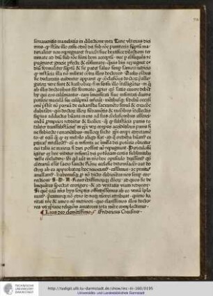 Laus deo clementissimo, Fridericus Creußner.