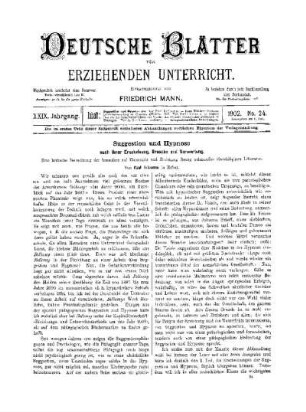 Suggestion und Hypnose : nach ihrer Erscheinung, Ursache und Verwertung