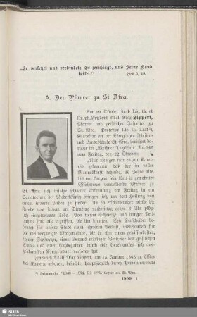 A. Der Pfarrer zu St. Afra