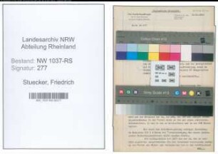 Entnazifizierung Friedrich Stuecker , geb. 11.08.1894 (Verw.Sekretaer)