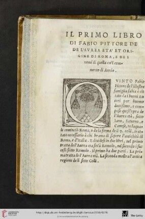 Il primo libro di Fabio Pittore