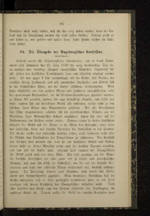 94. Die Übergabe der Augsburgischen Konfession.