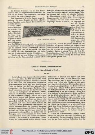1: Othmar Wetter, Messerschmied