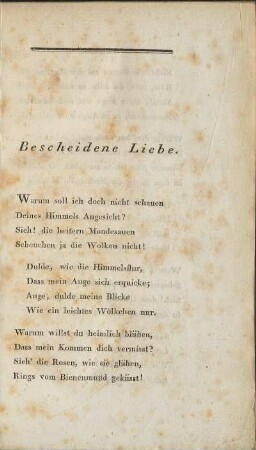 Bescheidene Liebe