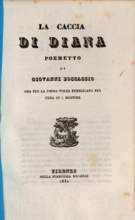 La caccia di Diana : poemetto