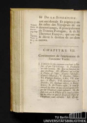 Chapitre VII. Continuation de l'explication de l'onziéme Verset.