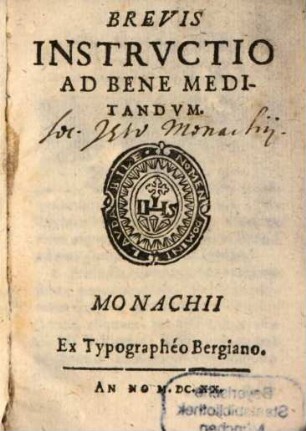 Brevis instructio ad bene meditandum