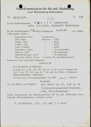 Pantle, Liselotte