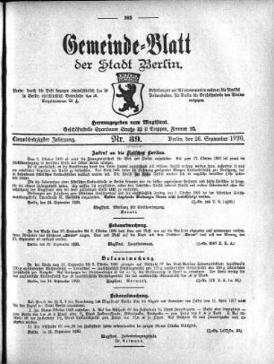 1920,39: Nr. 39, 26. September 1920
