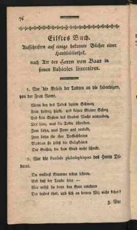 Eilftes Buch.