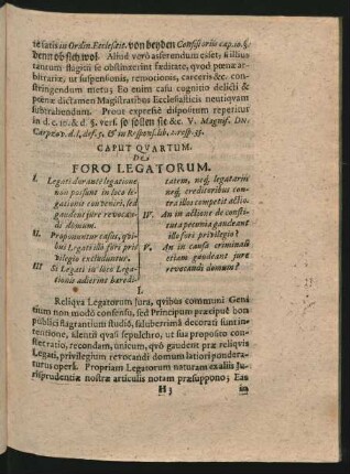 Caput Quartum. De Foro Legatorum.