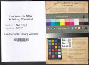 Entnazifizierung Georg Wilhelm Landschuetz , geb. 24.10.1909 (Forstmeister)