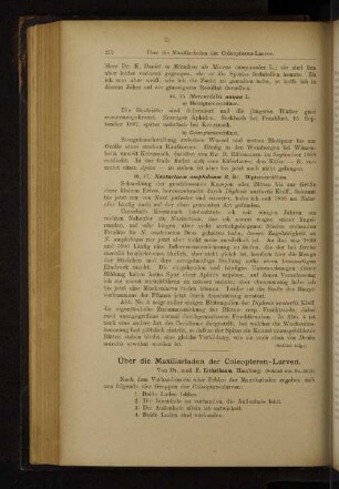 Über die Maxillarladen der Coleopteren-Larven.