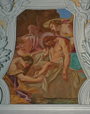 Drei Fresken mit Darstellungen zu Maria Magdalena — Grablegung Christi