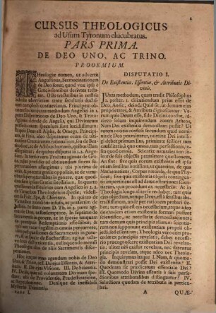 Cursus theologicus : ad usum Tyronium ...
