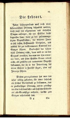 Die Lehrart.