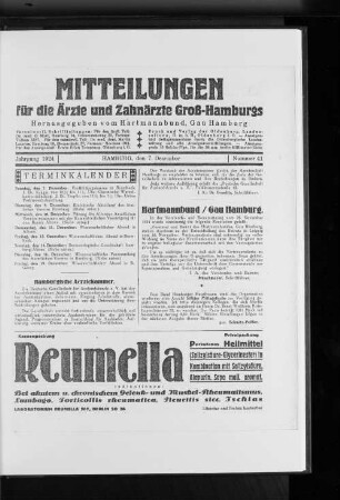 Hamburgische Aerztekammer.