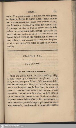 Chapitre XVI. Douceurs