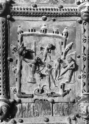 Bildfeld : Bildfeld. Bronze (vor 1138). Verona, Kirche San Zeno Maggiore, Westfassade, Portal, Tür
