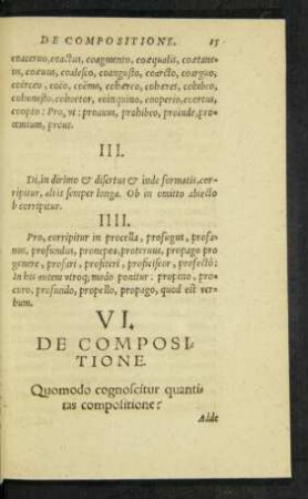 VI. De Compositione.