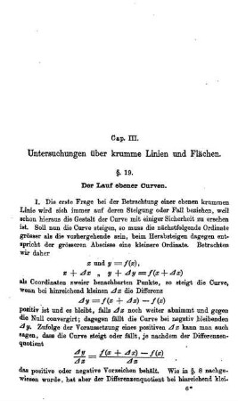 Cap. III. Untersuchungen über krumme Linien und Flächen.