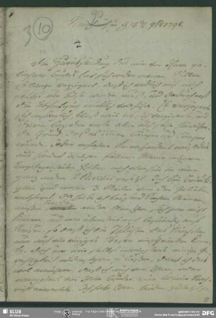 Eigenh. Brief von August Ludwig Hülsen an August Wilhelm von Schlegel, Nennhausen, 15.11.1798