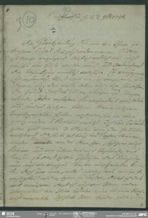 Eigenh. Brief von August Ludwig Hülsen an August Wilhelm von Schlegel, Nennhausen, 15.11.1798