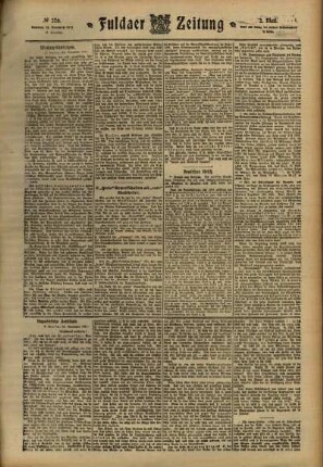 Zweite Ausgabe vom Samstag, den 25. November 1911.