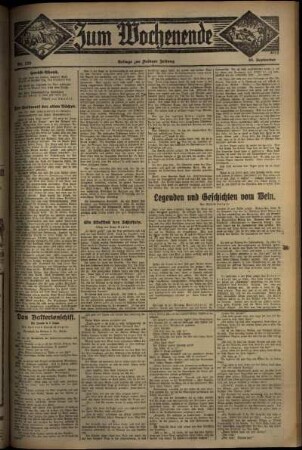 Dritte Ausgabe vom Sonntag, den 28. September 1930.