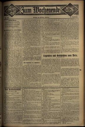 Dritte Ausgabe vom Sonntag, den 28. September 1930.