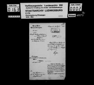 Medizinalvisitation im Oberamtsbezirk Welzheim 1910