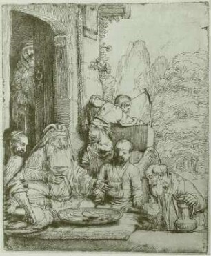 Abraham, die Engel bewirtend