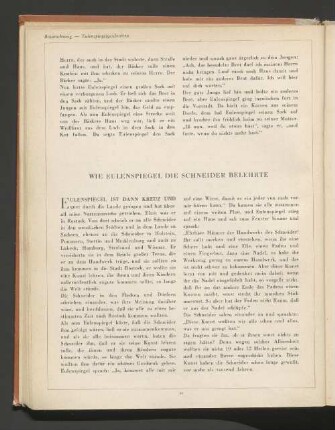 Wie Eulenspiegel die Schneider belehrte