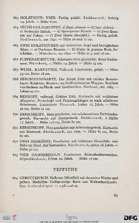 Teppiche (Nr. 674-690)