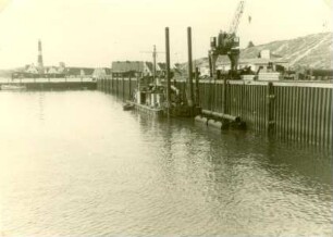 Deichbau Hindenburgdamm - Süd, 1954