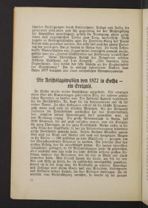 Die Reichtagswahlen von 1877 in Gotha- ein Ereignis.