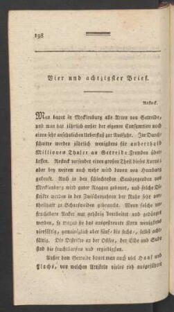 Vier und achtzigster Brief