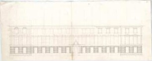 Neureuther, Gottfried von; Würzburg; Universitätsbibliothek - Hauptfassade (Grundriss)