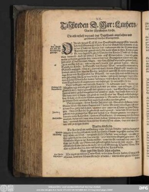 XX. Tischreden D. Mar: Luthers/ Von der Christlichen Kirche.