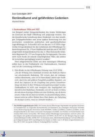 Zum Gedenkjahr 2017. Denkmalkunst und gefährdetes Gedenken.